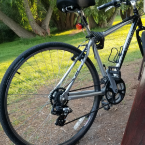 2009 Trek 7000 Silver, gray or bare metal and Black