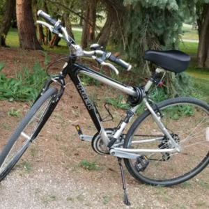 2009 Trek 7000 Silver, gray or bare metal and Black