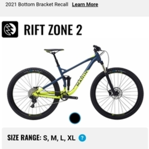 2018 Marin Bikes Rift zone 2 Blue and Green