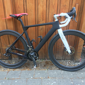 2020 Tideace, Ebay carbon gravel w/ white Easton fork Black