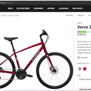 2022 Trek Verve 2 Disc Red