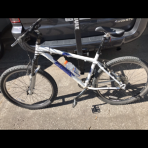 2006 Gary Fisher Marlin GS White, Blue, and Silver, gray or bare metal