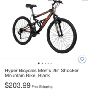 Hyper New - Mountain Bike (men bike) 26” Black and Red