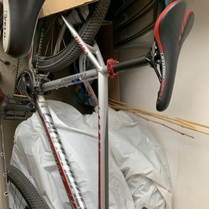 2013 Cannondale Silver, gray or bare metal and Red