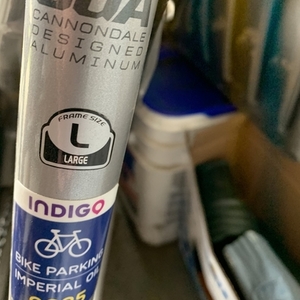 2013 Cannondale Silver, gray or bare metal and Red