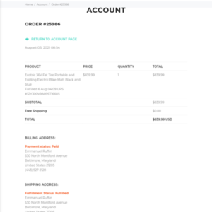 2021 Ecotric Folding Black and Blue