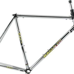2012 Masi Gran Criterium Steel Road Bike Silver, gray or bare metal and Yellow or Gold
