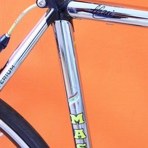 2012 Masi Gran Criterium Steel Road Bike Silver, gray or bare metal and Yellow or Gold