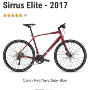 2017 Specialized SIRRUS ELITE CNDY NVY/BBYBL M discon Red