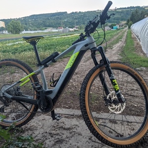 2020 Cube E-MTB Hardtail - Diamant-Frame Silver, gray or bare metal and Yellow or Gold