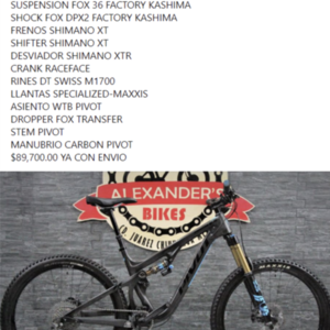 2018 Pivot Mach 5.5 Black and Blue
