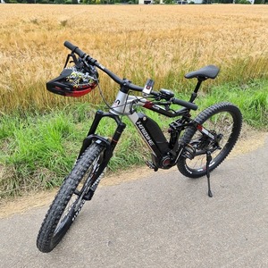 2020 Haibike All Mtn 2.0 Black, Red, and Silver, gray or bare metal