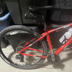 Trek Marlin 5 Red, Blue, and Black