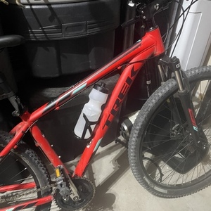 Trek Marlin 5 Red, Blue, and Black