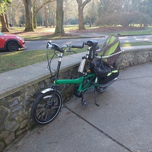 2021 Bike Friday Hauladay cargo bike (rear storage) Green and Black