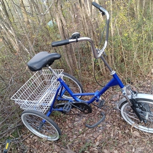 Motorgeneic Adult Folding Tricycle Blue