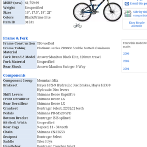 2004 Gary Fisher Cake 3_DLX Blue and Black