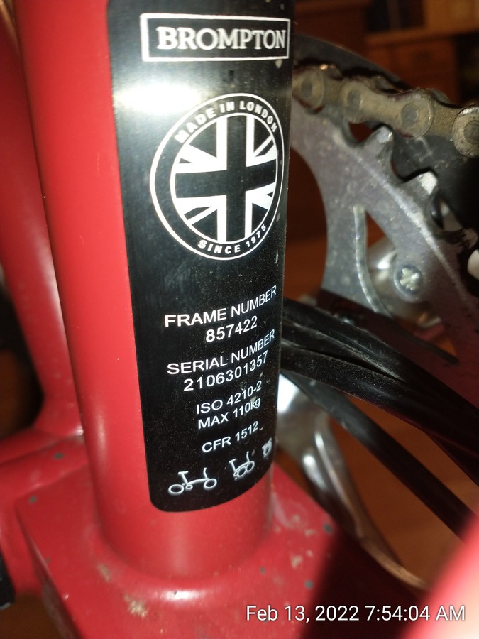 2021 Brompton Bicycle H6R