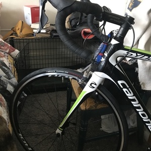 2014 Cannondale Synapse Carbon 5 105 Black, Green, and White