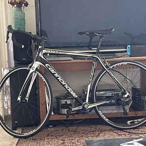 2014 Cannondale Synapse Carbon 5 105 Black, Green, and White
