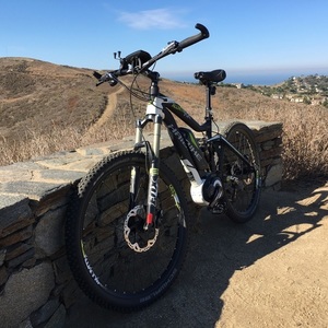 2017 Haibike All MTN Rx Blue, White, and Green
