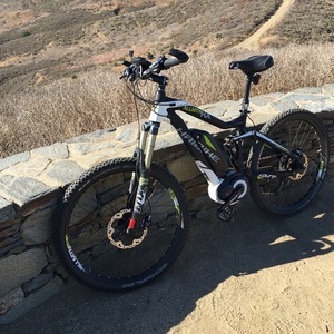 2017 Haibike All MTN Rx Blue, White, and Green