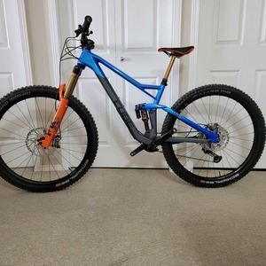 2022 Cube STEREO 150 SL Blue and Silver, gray or bare metal