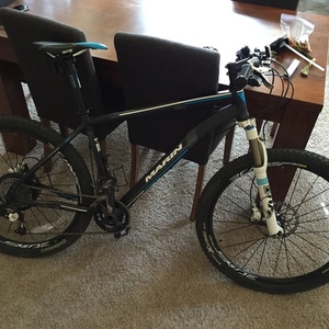 2012 Marin Bikes Rock Springs Elite Silver, gray or bare metal, White, and Blue