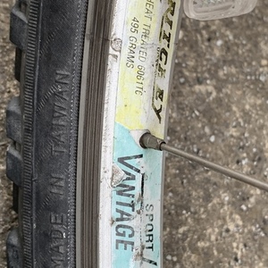 1990 Trek 820 Silver, gray or bare metal and Blue