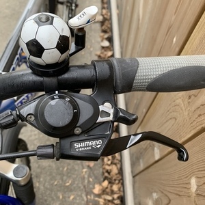 1990 Trek 820 Silver, gray or bare metal and Blue