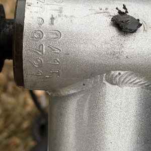 1990 Trek 820 Silver, gray or bare metal and Blue