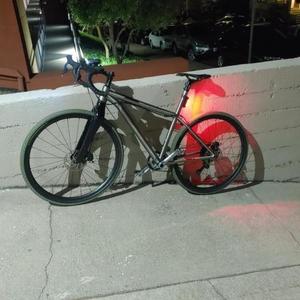 2018 Valence Bicycles Ti Monstercross Silver, gray or bare metal