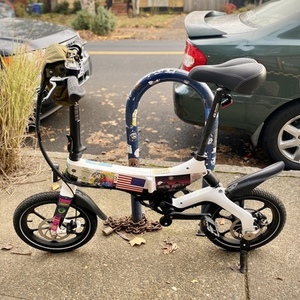 2021 JupiterBike X5 White and Stickers tape or other cover-up