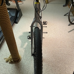 2022 Salsa Cutthroat Silver, gray or bare metal and Yellow or Gold