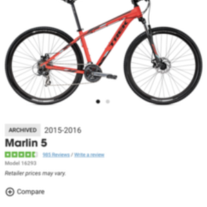 2016 Trek Marlin 5 Red
