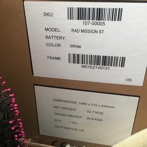 Rad Power Bikes Radmission 1 White and Stickers tape or other cover-up