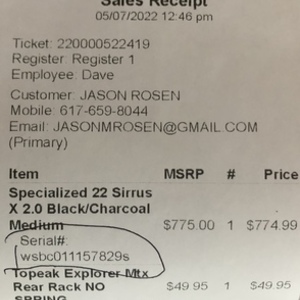 2022 Specialized Sirrus X 2.0 Charcoal Medium Black