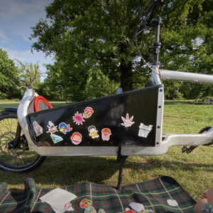 2018 Larry Vs Harry Bullitt - cargo bike Silver, gray or bare metal