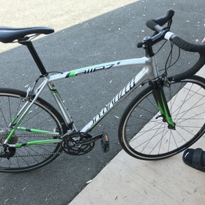 2015 Specialized Allez Comp Smartweld Silver, gray or bare metal, Green, and Black