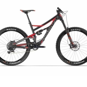 2017 Devinci Spartan Black, Red, and Silver, gray or bare metal