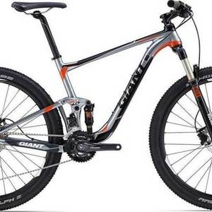 2017 Giant Anthem 27.5 Silver, gray or bare metal, Black, and Orange