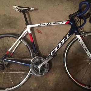 Scott Addict Blue, White, and Red