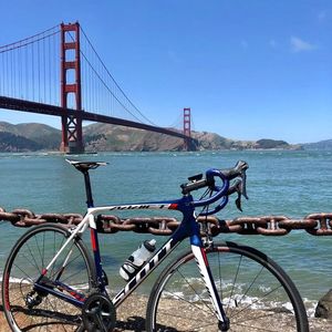 Scott Addict Blue, White, and Red