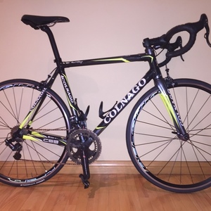 2012 Colnago C59 Silver, gray or bare metal and Green