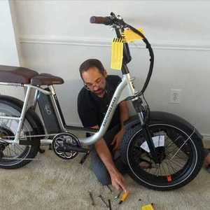 2022 Rad Power Bikes RadRunner Plus Electric Utility Bike cargo bike (rear storage) Silver, gray ...
