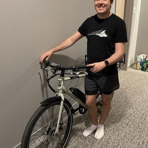 2021 Rad Power Bikes Rad Mission Silver, gray or bare metal and Green