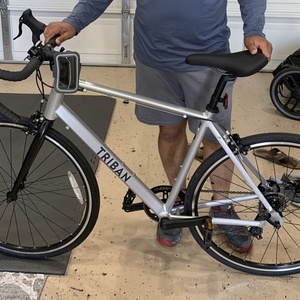 2022 Decathlon Triban RC100 Silver, gray or bare metal