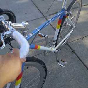 State Bicycle Co. Alouette Wht/ White, Blue, and Red