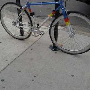 State Bicycle Co. Alouette Wht/ White, Blue, and Red