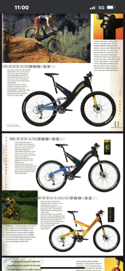 Cadre VTT Cannondale Raven Super V 700 En Carbone - Taille 19.5 - Occasion - USA